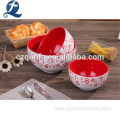 Different Size Printed Rice Soup Ceramic Noodle Bowl